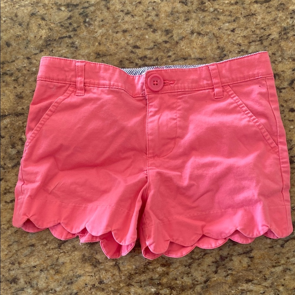 COPY - Crown & Ivy Pink Scalloped Hem Shorts